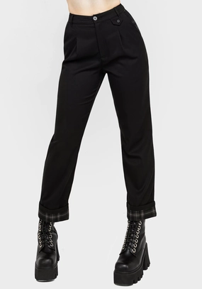 Clover Check Contrast Trousers Bottoms Womens - women's jeans sale