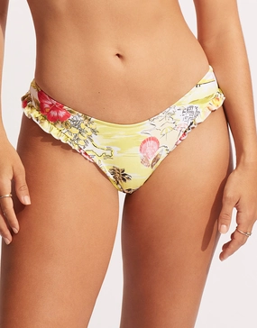 Coast to Coast High Cut Rio Bikini Pant - Wild Lime Seafolly - Seafolly bikinis sale