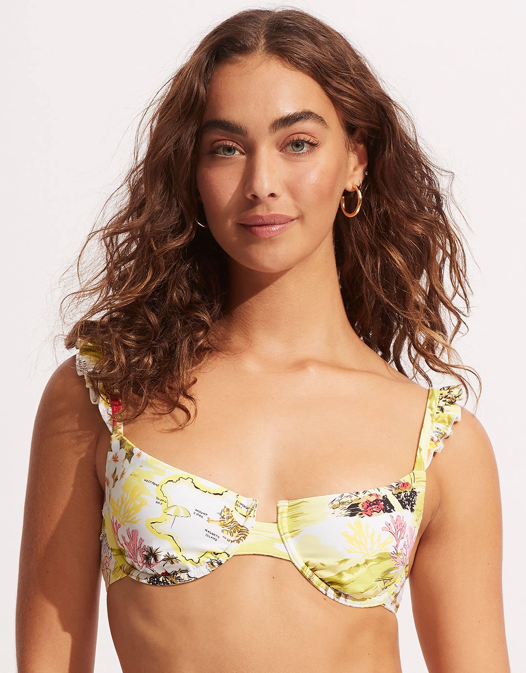 Coast to Coast Underwire Bra Bikini Top - Wild Lime Swim Womens - one-pieces cheap