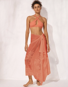 Coastal Daydream Pareo - Coral Sunset Watercult - Watercult swimsuits sale
