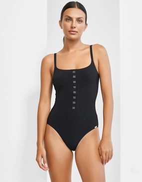 Code Tank Swimsuit - Black Maryan Mehlhorn - Maryan Mehlhorn dresses
