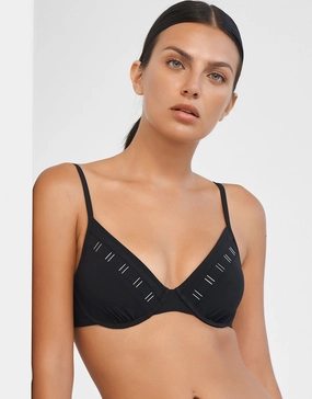 Code Underwired Bikini Top - Black Maryan Mehlhorn - Maryan Mehlhorn dresses