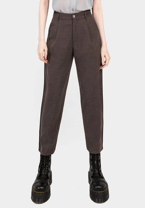 Cointrelle Herringbone Piped Tapered Trousers Bottoms Womens - women's jeans sale