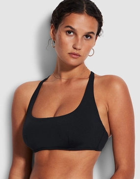 Collective DD Scoop Neck Halter Bikini Top - Black Seafolly - Seafolly bikinis sale