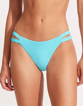 Collective Gathered Tab Bikini Pant - Aquamarine Seafolly - Seafolly bikinis sale