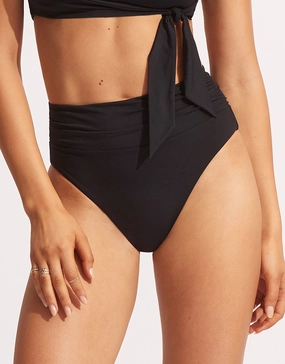 Collective High Cut Rio Bikini Pant - Black Seafolly - Seafolly bikinis sale