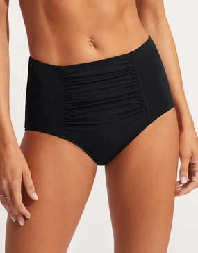 Collective High Waisted Bikini Pant - Black Swim Womens - crochet bikinis sale