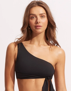 Collective One Shoulder Bikini Top - Black Seafolly - Seafolly bikinis sale