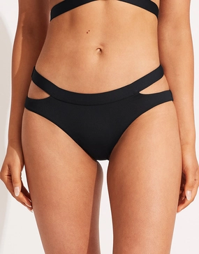 Collective Split Band Hipster Bikini Pant - Black Seafolly - Seafolly bikinis sale