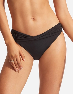 Collective Twist Band Hipster Bikini Pant - Black Seafolly - Seafolly bikinis sale