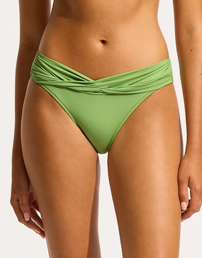 Collective Twist Band Hipster Bikini Pant - Sage Seafolly - Seafolly bikinis sale