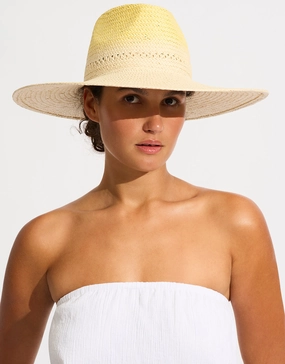 Colour Crush Wide Brim Hat - Citrus Seafolly - Seafolly bikinis sale