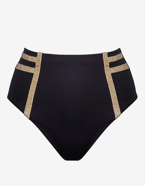 Construction High Waist Bikini Pant - Black Maryan Mehlhorn - Maryan Mehlhorn dresses