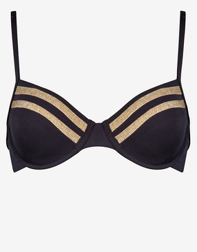 Construction Underwired Bikini Top - Black Maryan Mehlhorn - Maryan Mehlhorn dresses