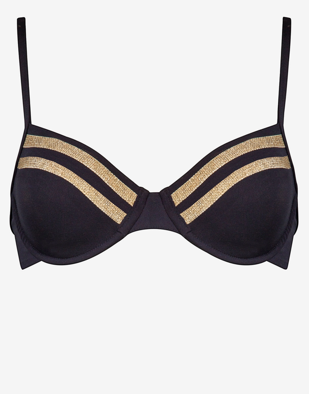 Construction Underwired Bikini Top - Black Maryan Mehlhorn - Maryan Mehlhorn dresses