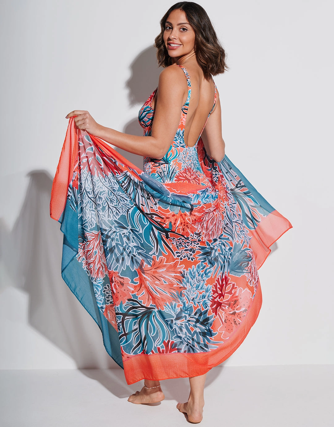 Coral Sarong Roidal - Roidal activewear best price
