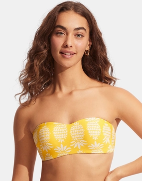 Corsica Bustier Bandeau Bikini Top - Citron Seafolly - Seafolly bikinis sale
