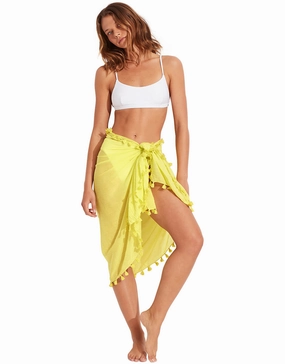 Cotton Gauze Sarong - Celery Seafolly - Seafolly bikinis sale