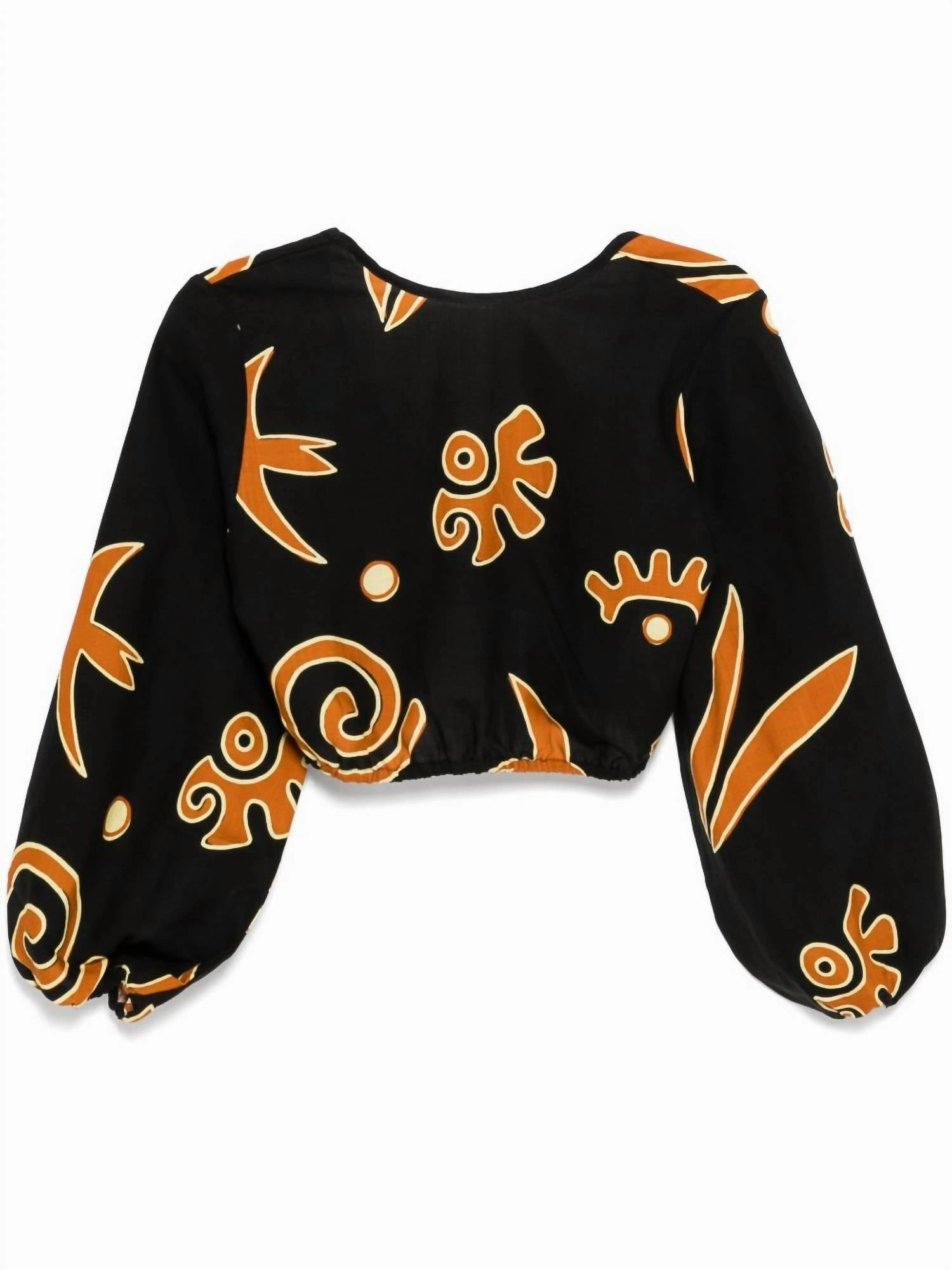 Crew Neck Bena Top In Black