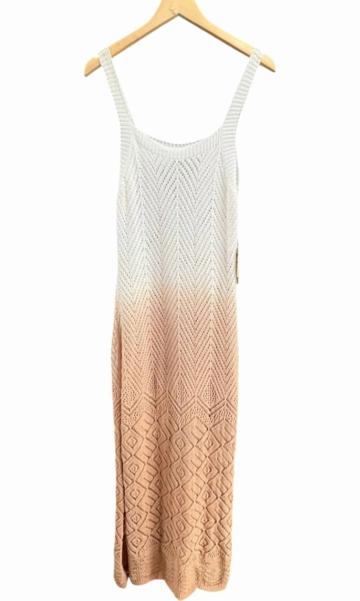 Crochet Maxi Cover Up In Caramel