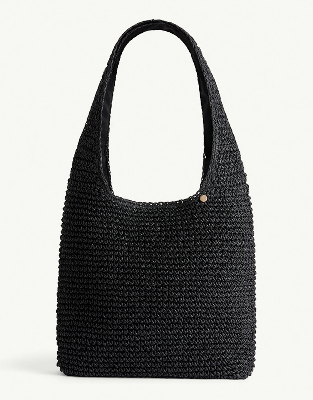 Crochet Slouch Beach Bag - Black Sea Level - Sea Level swimwear clearance