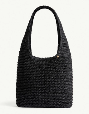Crochet Slouch Beach Bag - Black Sea Level - Sea Level swimwear clearance