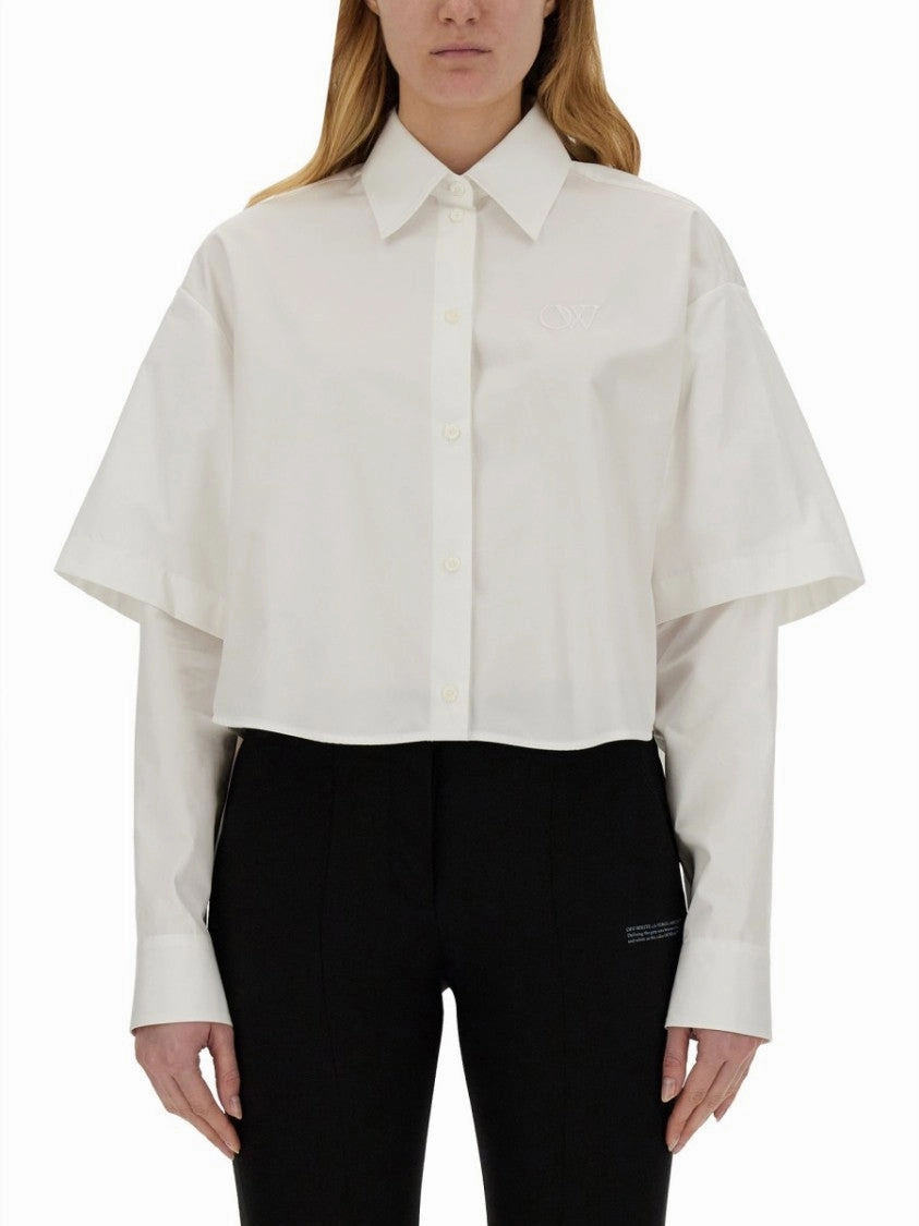 Cropped Poplin Shirt
