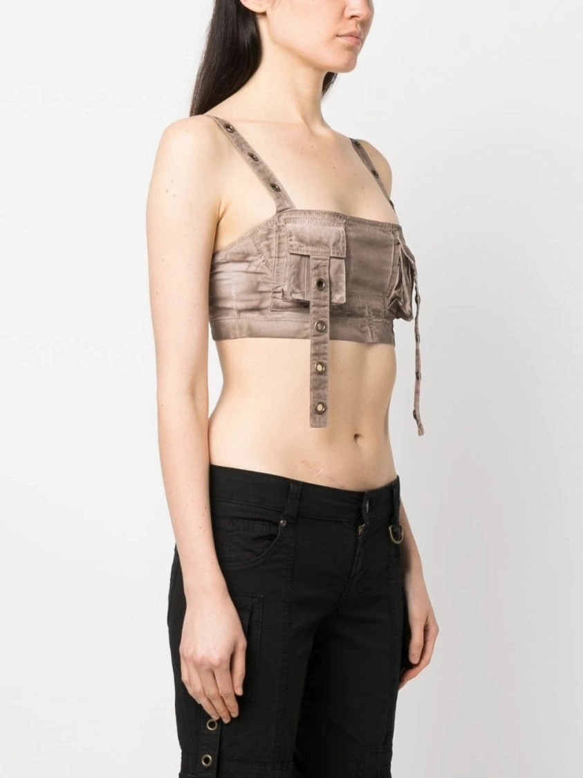 Cropped Top With Structured Design