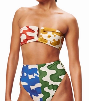 Cruz Bikini Top In Multi Swim Womens - scoop neck swimsuits