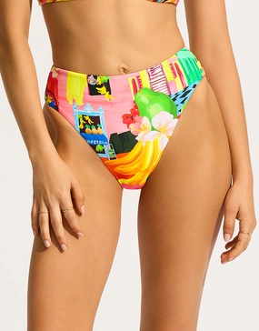 Cuba High Rise Bikini Pant - Turquoise Seafolly - Seafolly bikinis sale