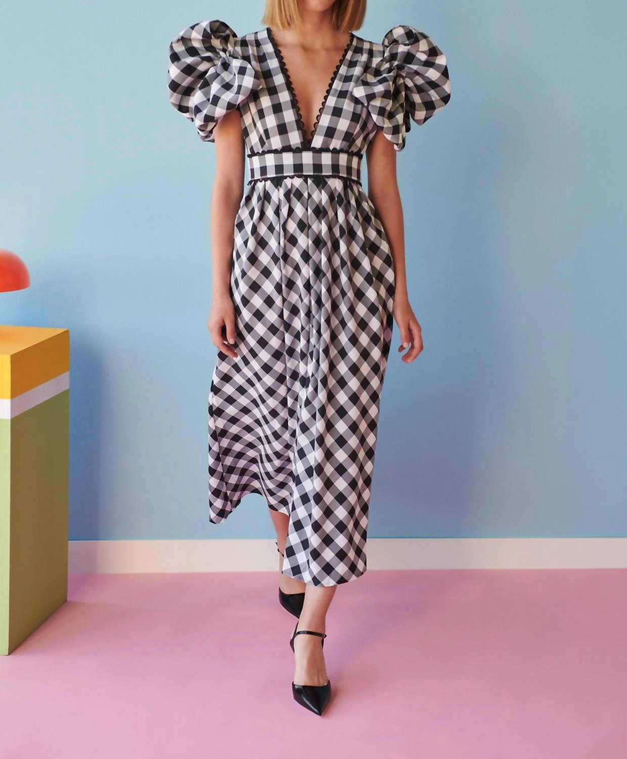 Curazi Midi Dress In Black