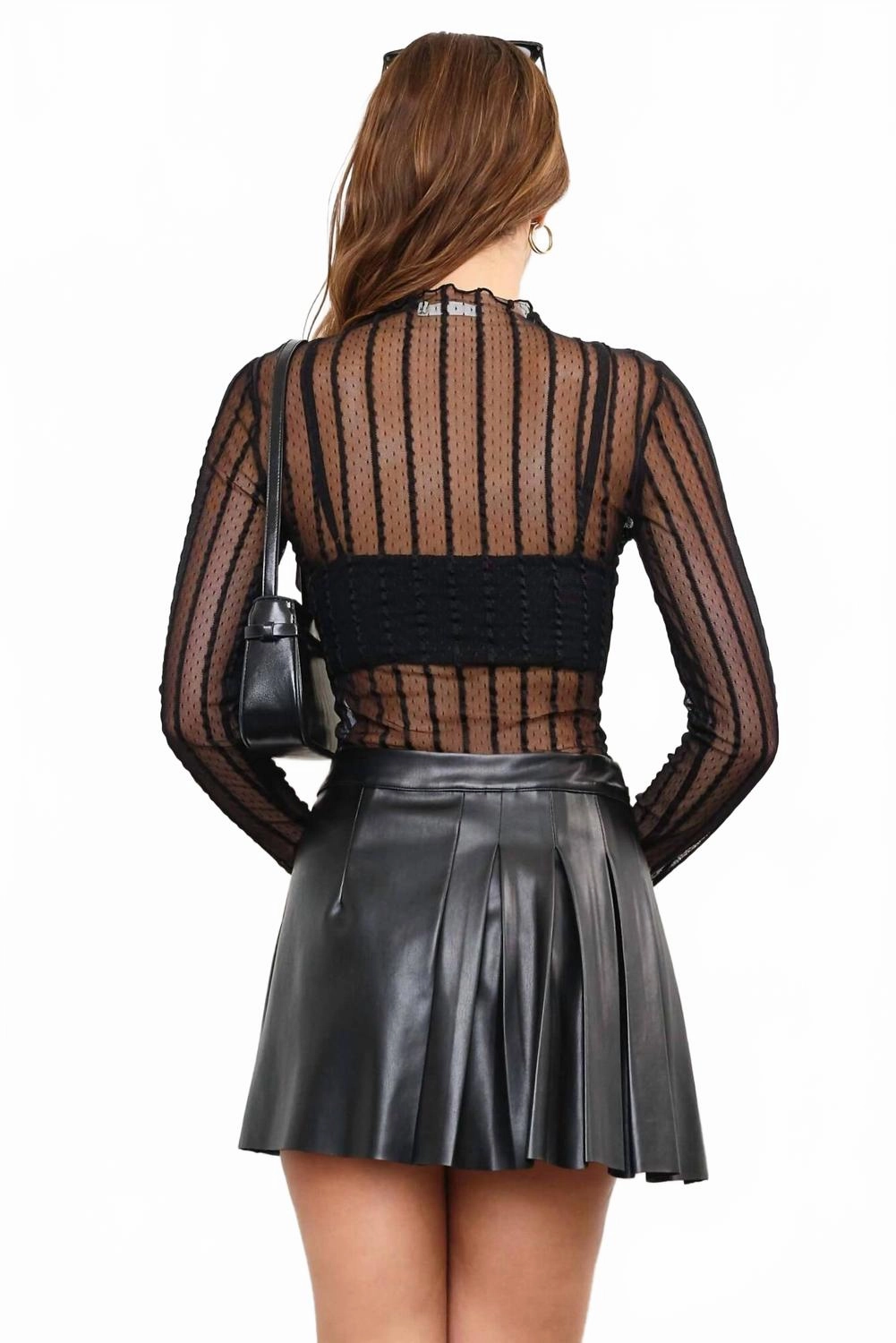 Cynthia Mesh Bodysuit In Black