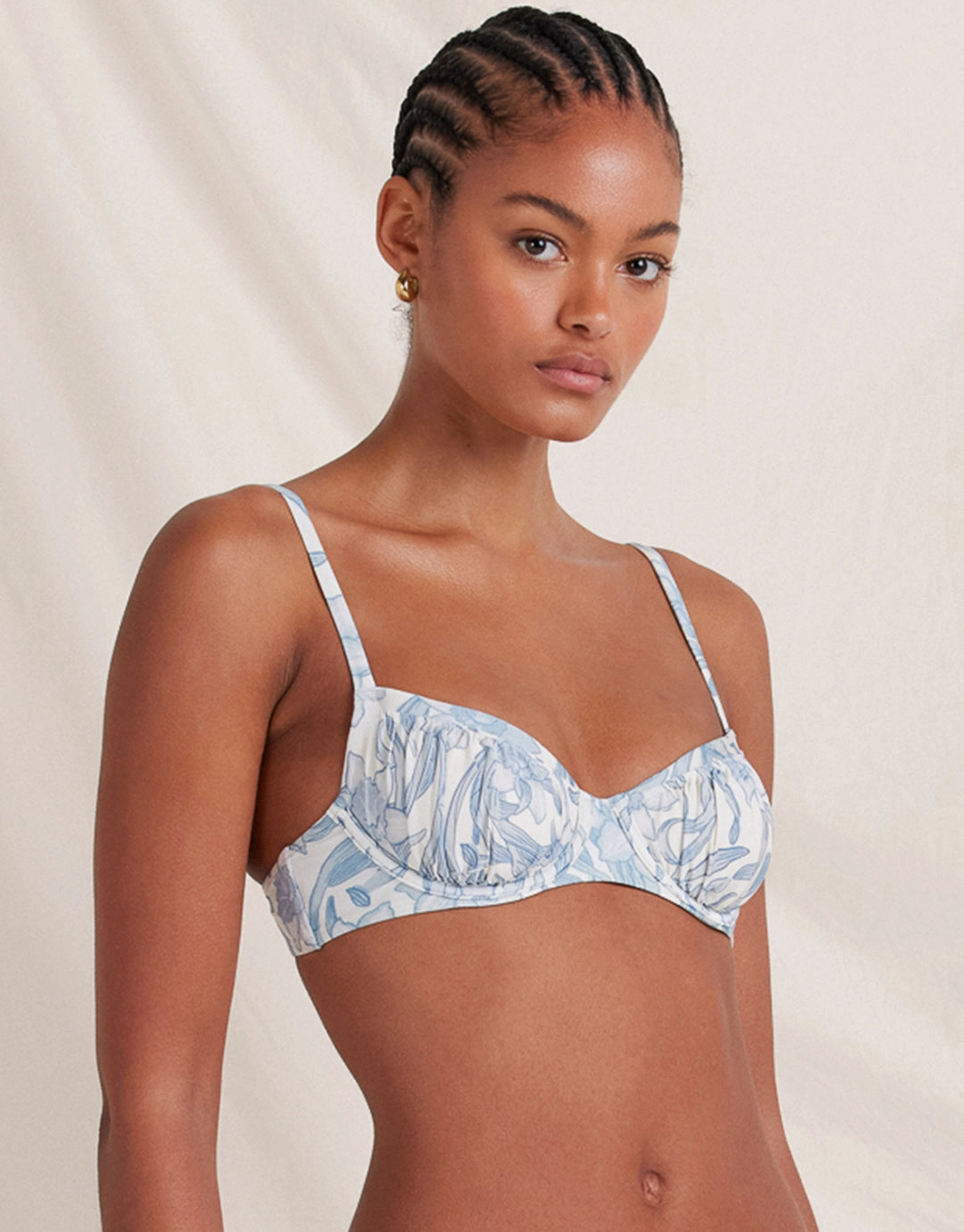 Daffodil Poolside Balconette Bikini Top - Blue Print Swim Womens - beachwear discount