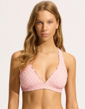Daydreamer Multi Fit Longline Tri Bikini Top - Dusty Pink Swim Womens free shipping
