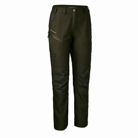 Deerhunter Lady Chasse Trousers Olive Night Melange womens pants flash sale