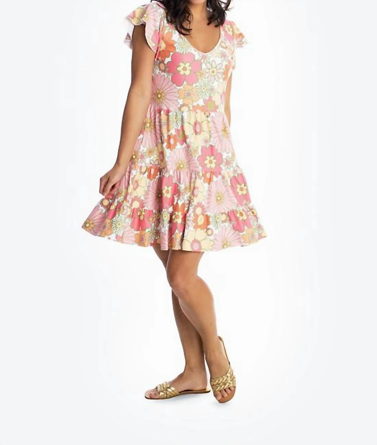 Delaney Dress In Retro Floral