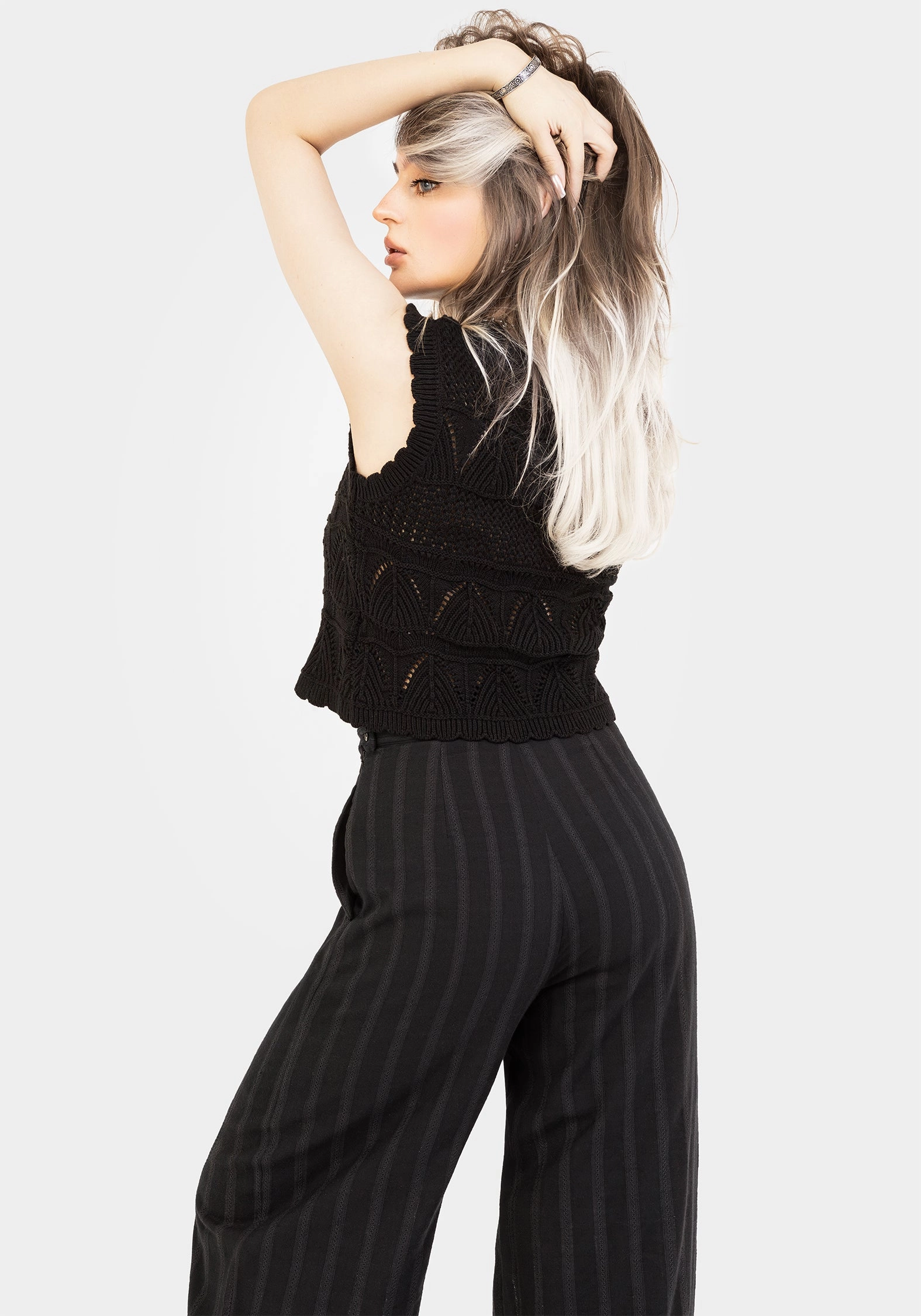 Delores Striped Cotton Balloon Trousers