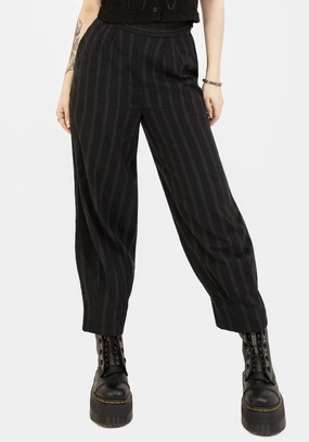 Delores Striped Cotton Balloon Trousers Bottoms Womens - women's jeans sale