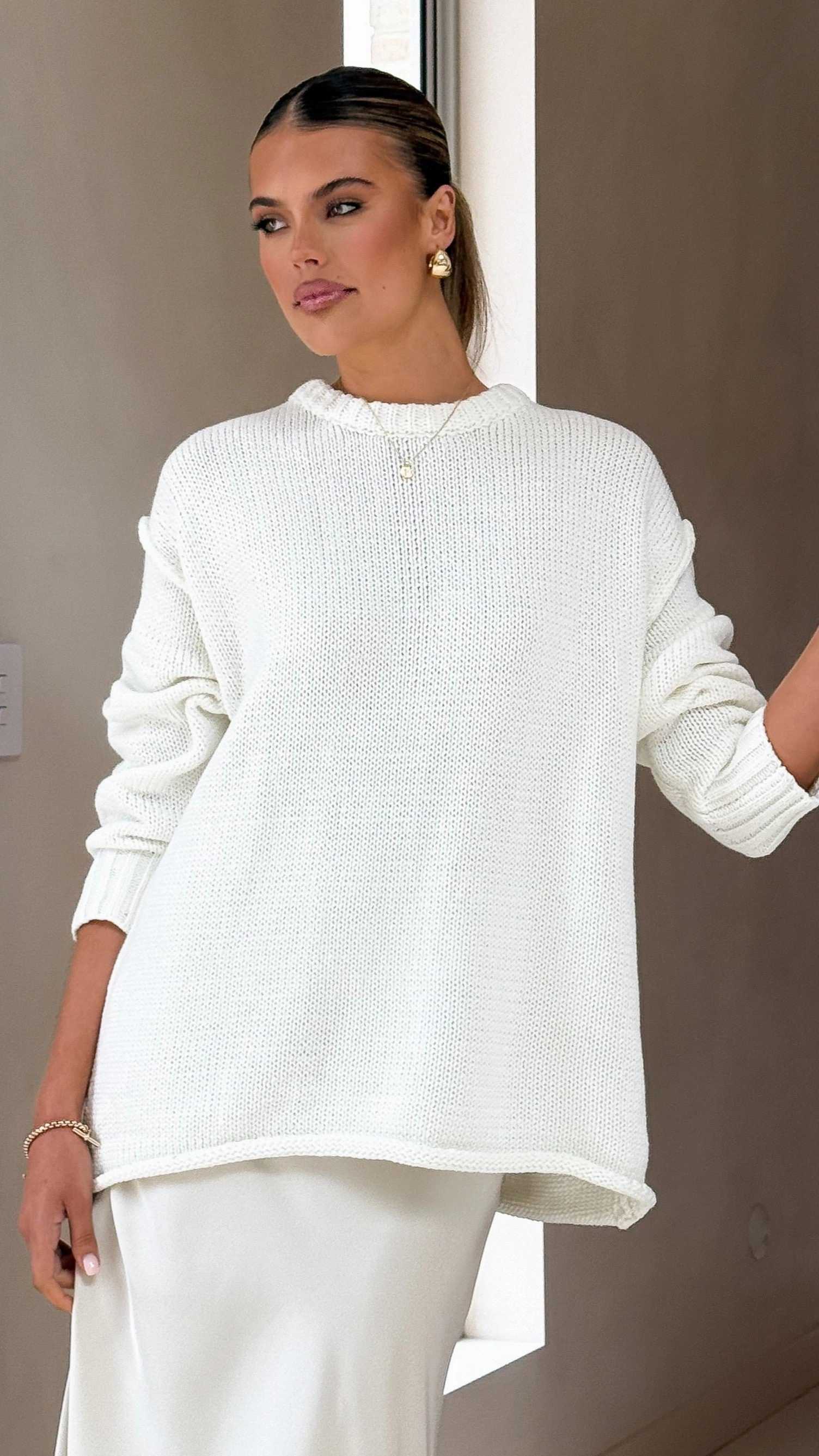 Delvine Knit Jumper - Cream