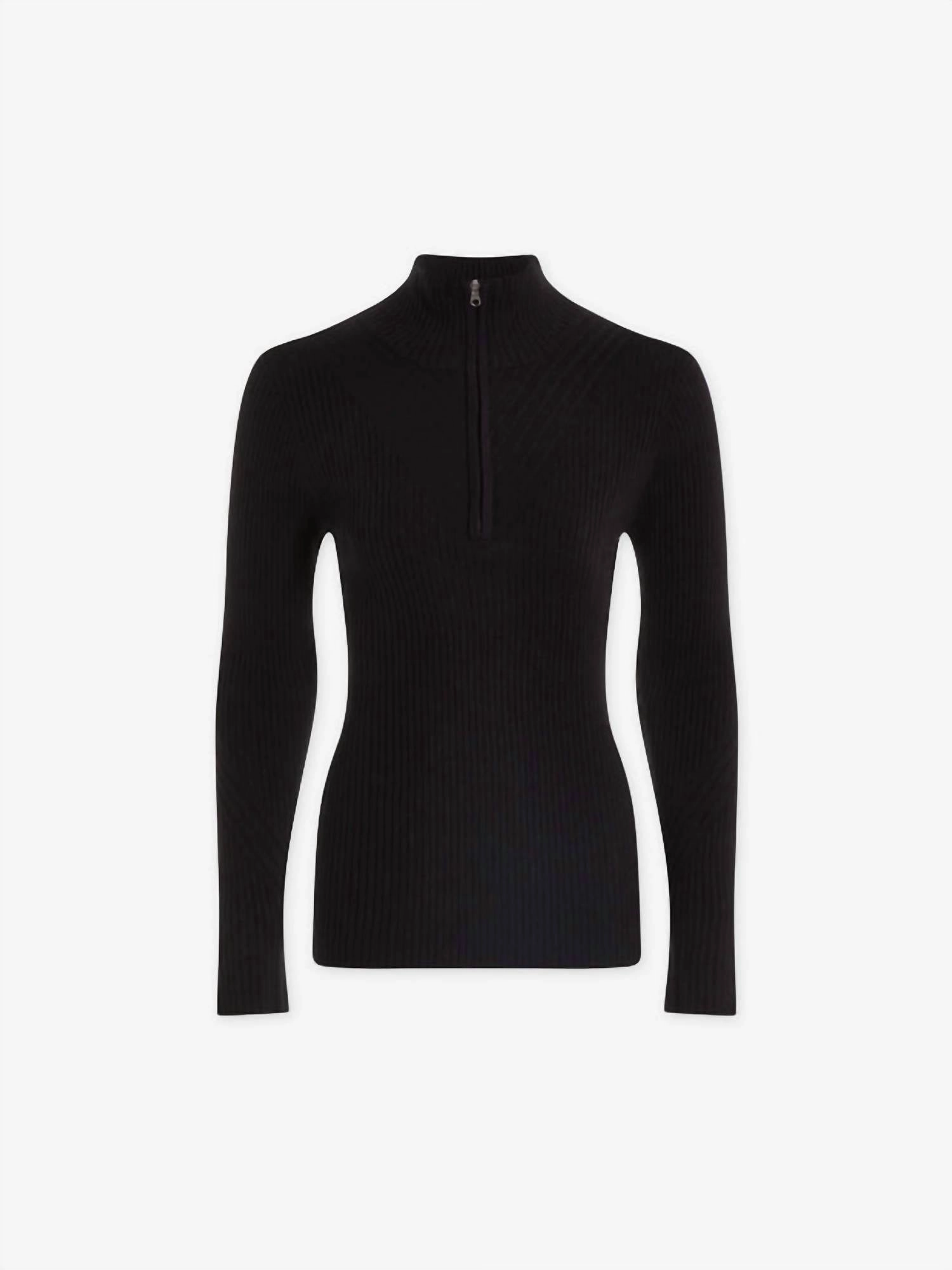 Demi 2.0 Half Zip Top In Black