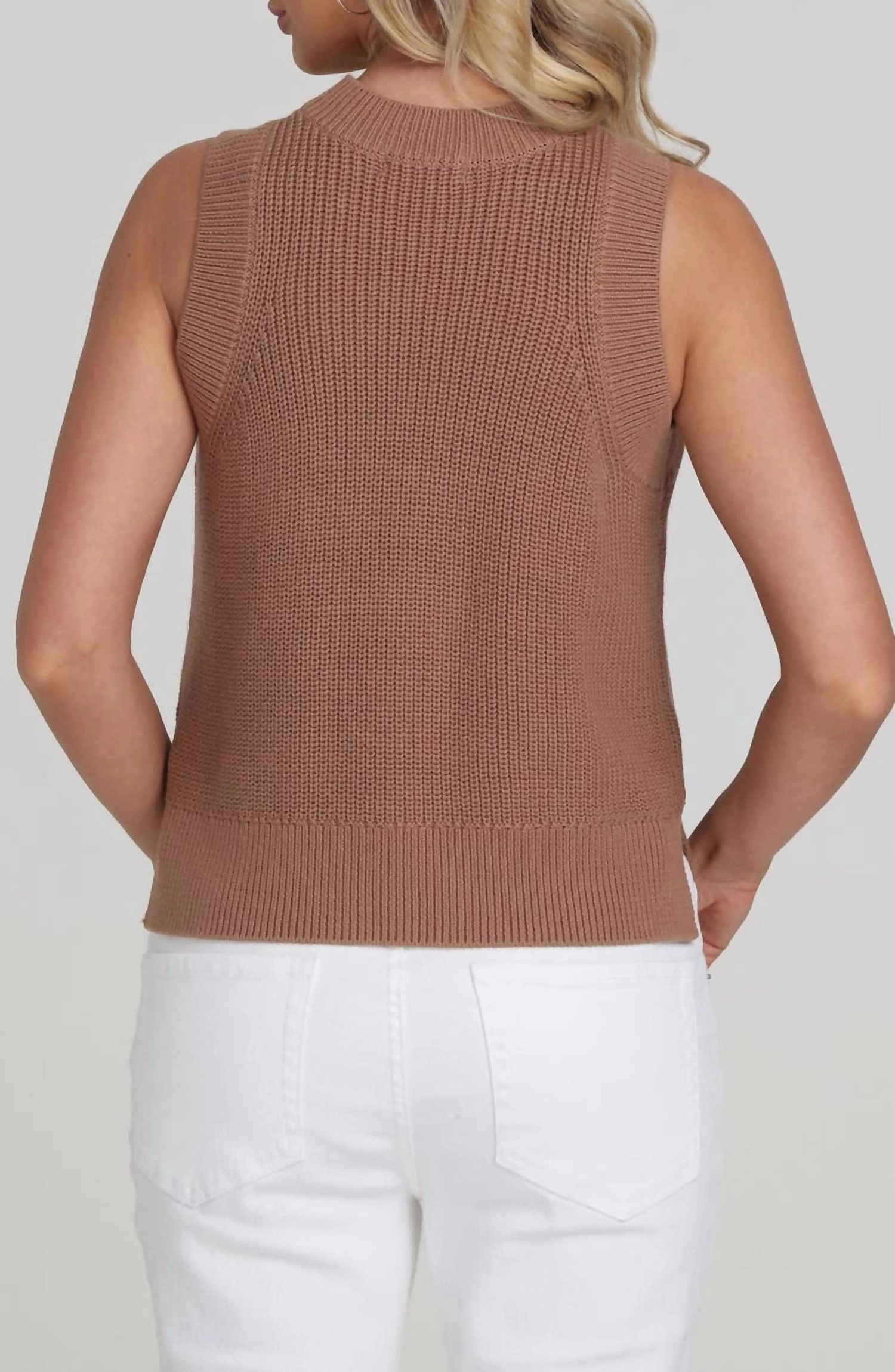 Demi Knit Tank In Cinnamon