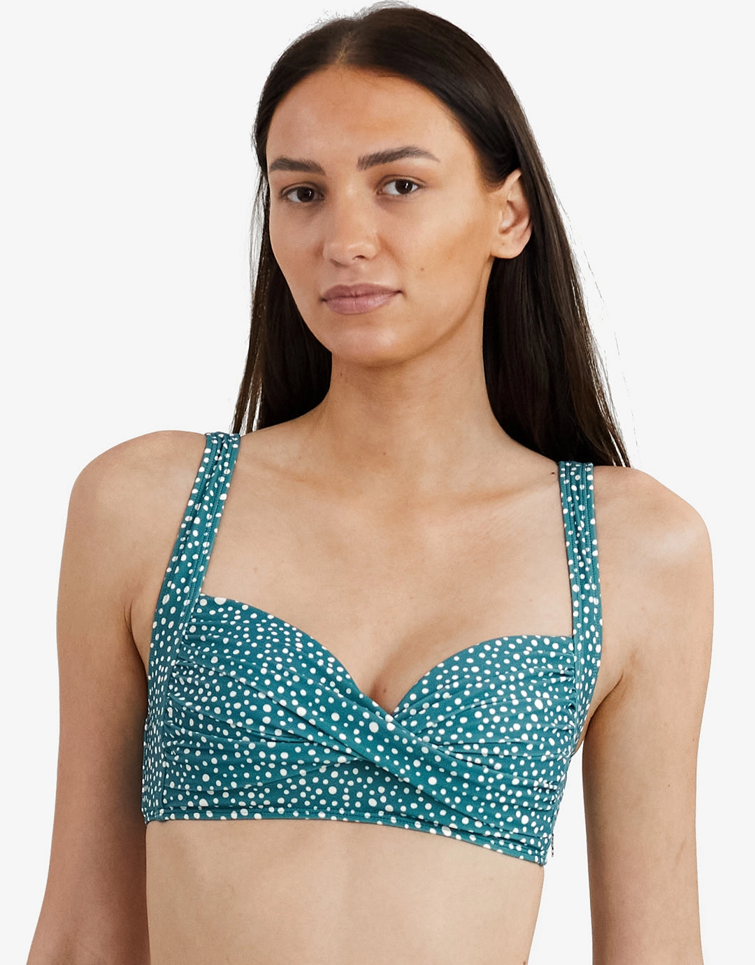 Ditsy Dots Medea Bikini Top - Deep Jungle Swim Womens - beachwear discount