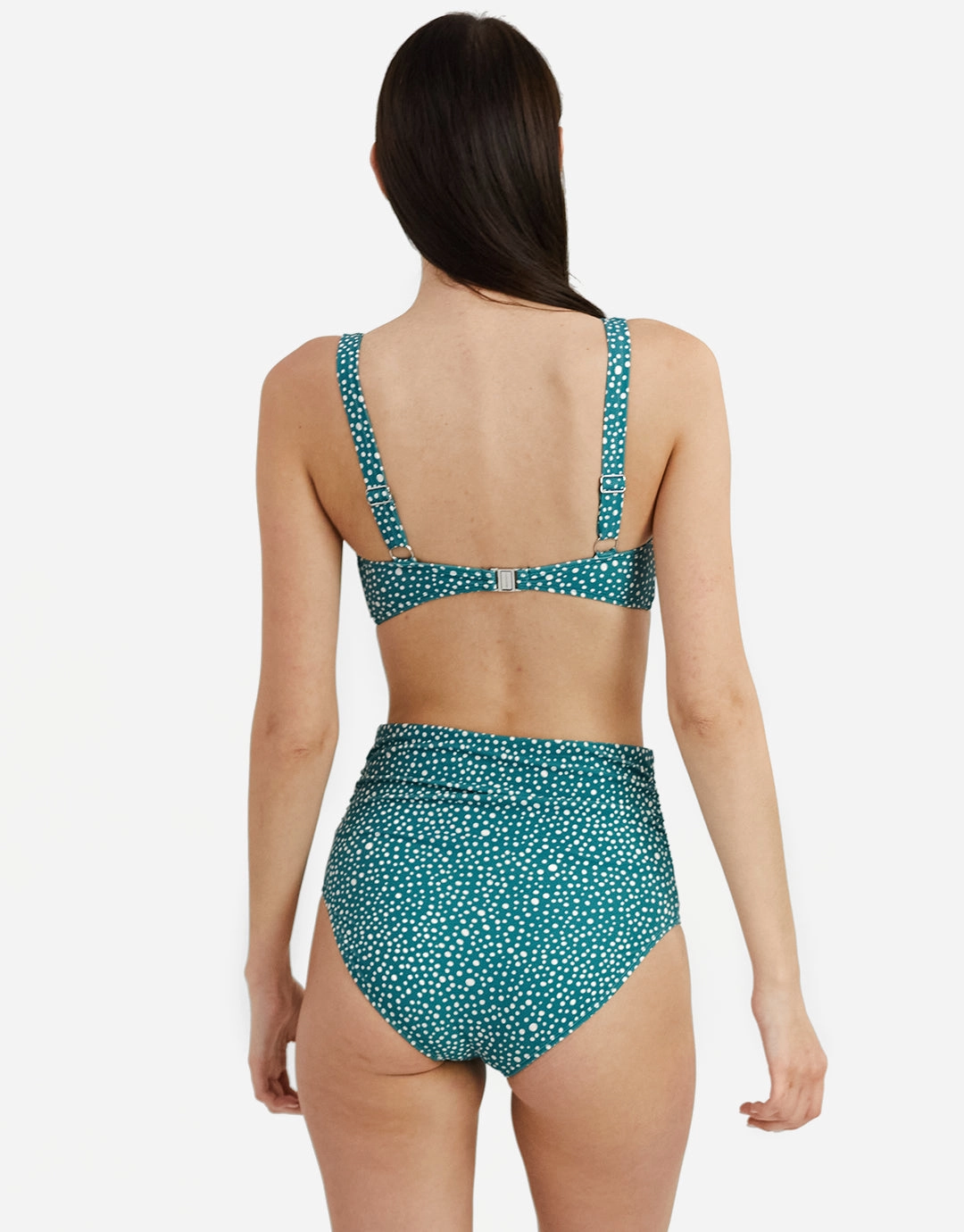 Ditsy Dots Medea Bikini Top - Deep Jungle