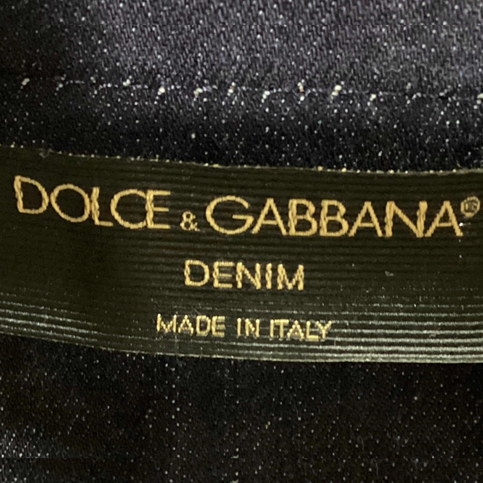 Dolce & Gabbana Cropped Vest Top in Blue Cotton Denim