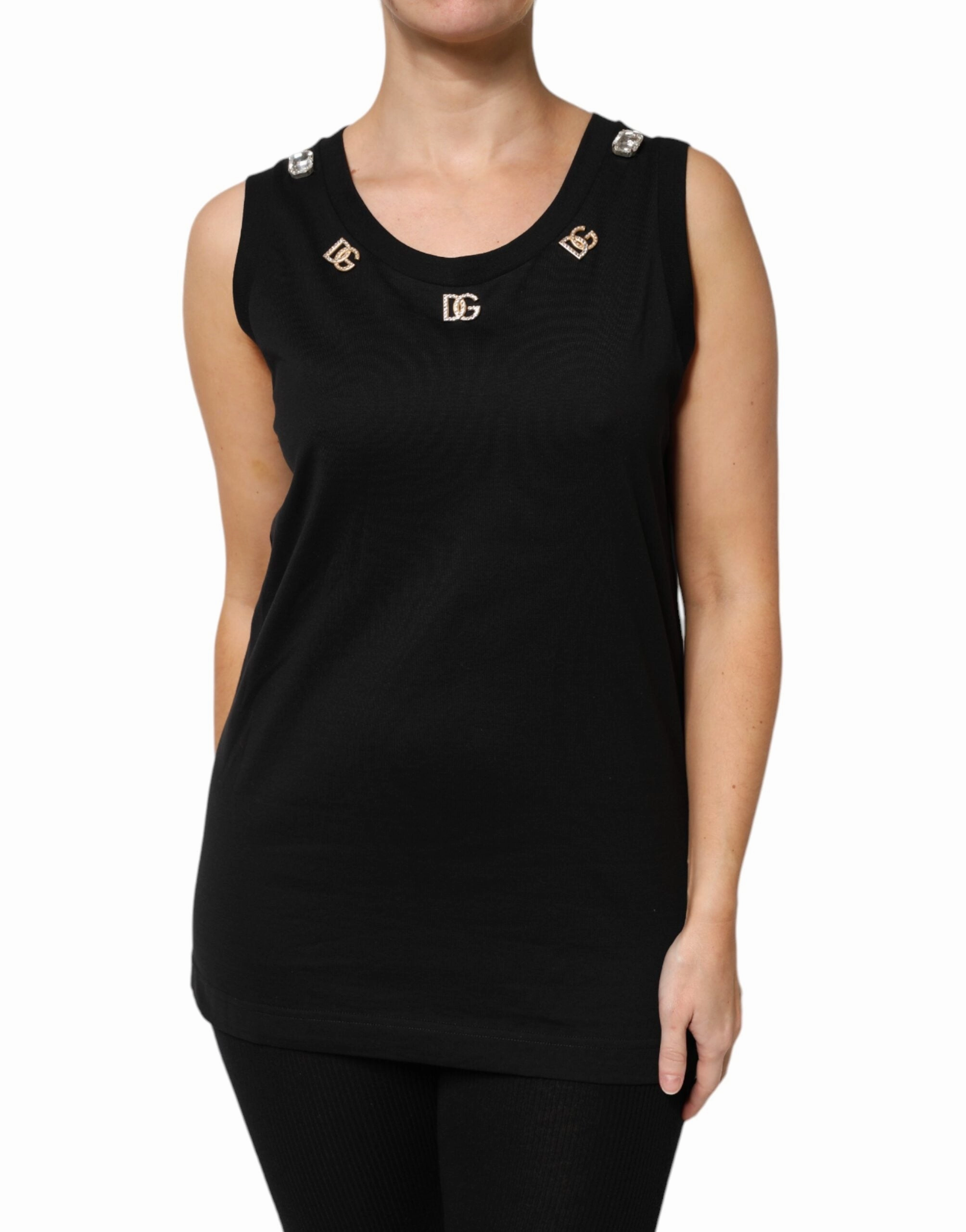 Dolce & Gabbana DG Embellished Sleeveless Tank Women's Top