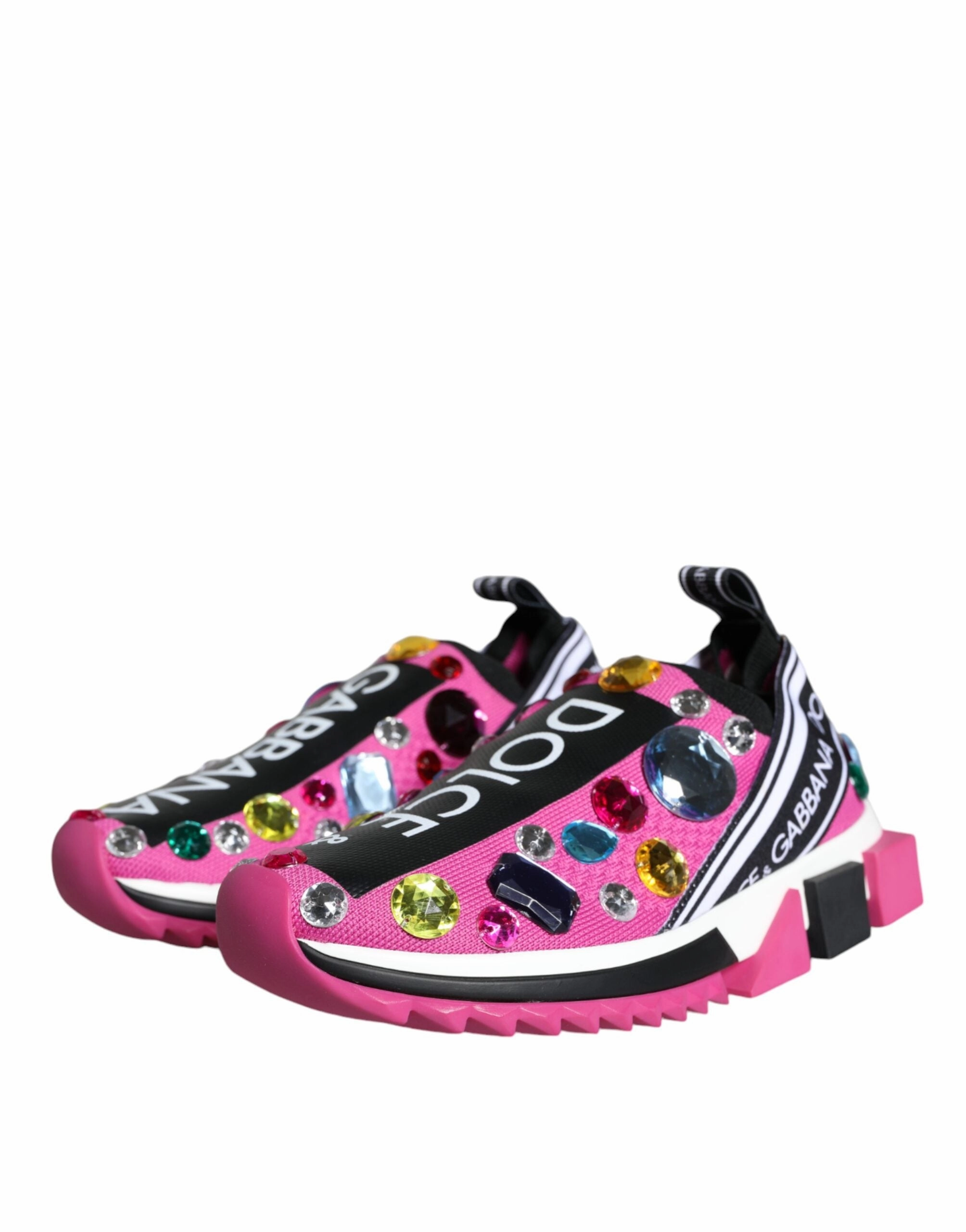 Dolce & Gabbana Sorrento Crystals Low Top Sneakers Women's Shoes