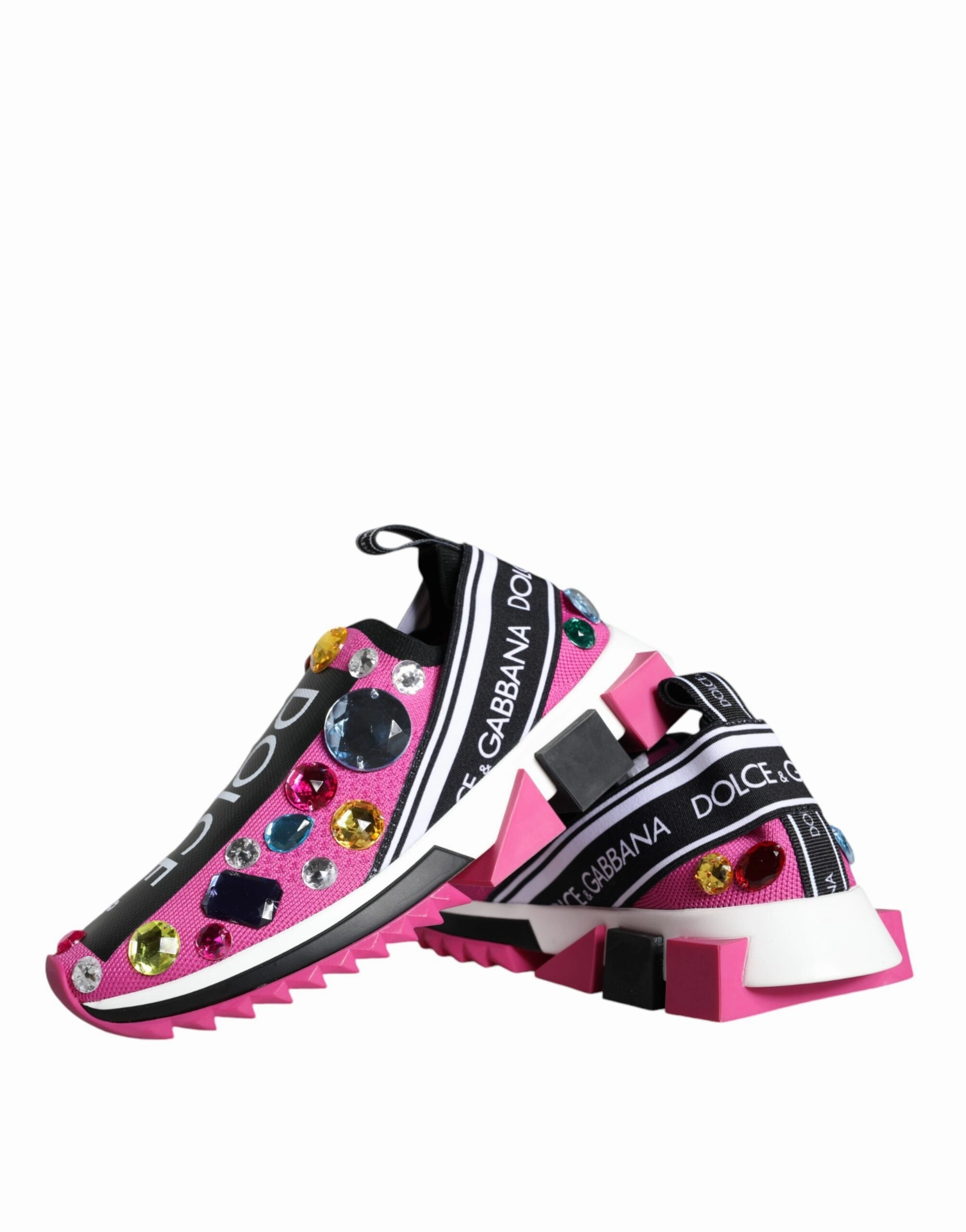 Dolce & Gabbana Sorrento Crystals Low Top Sneakers Women's Shoes