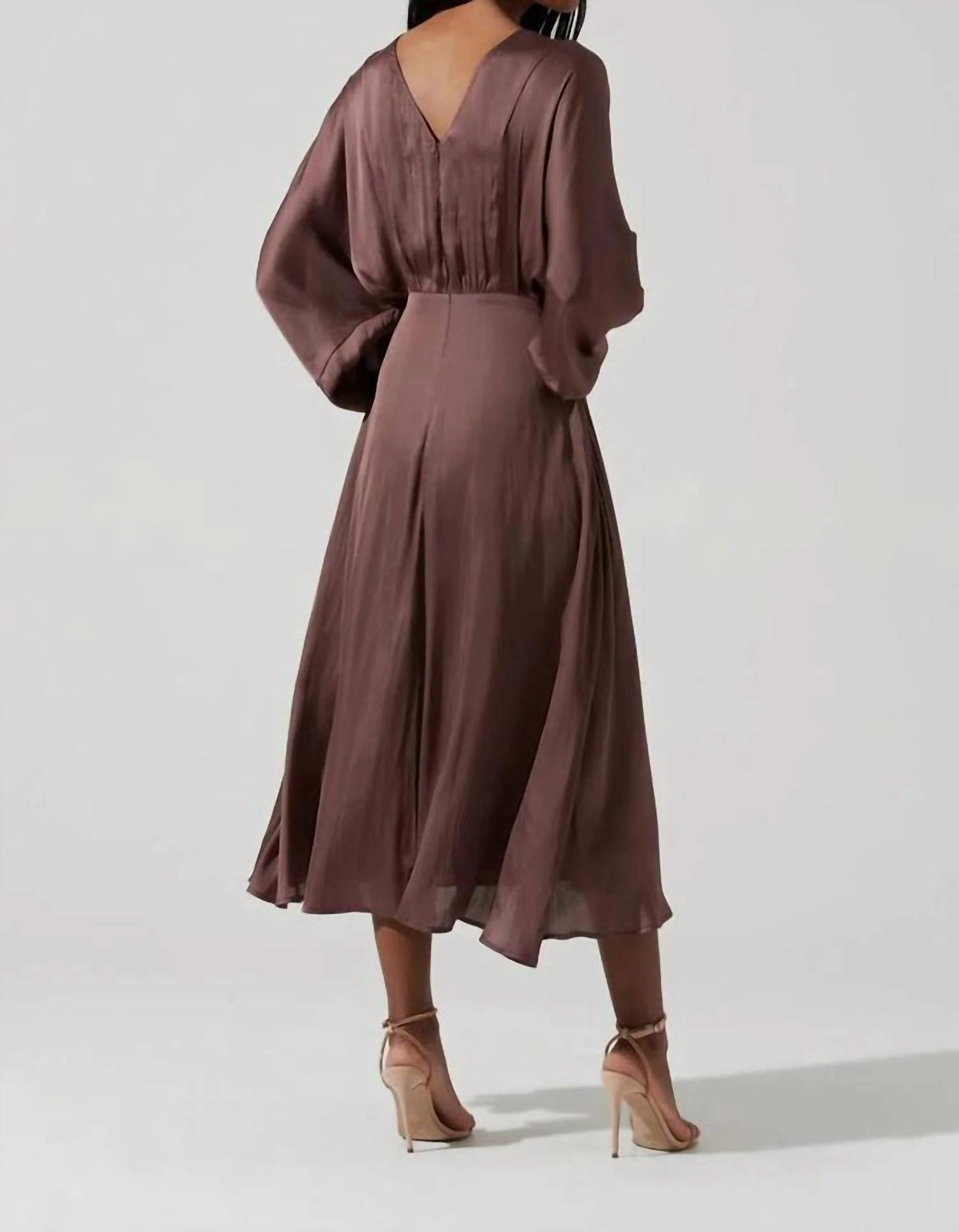 Dolman Sleeve Dress In Expresso