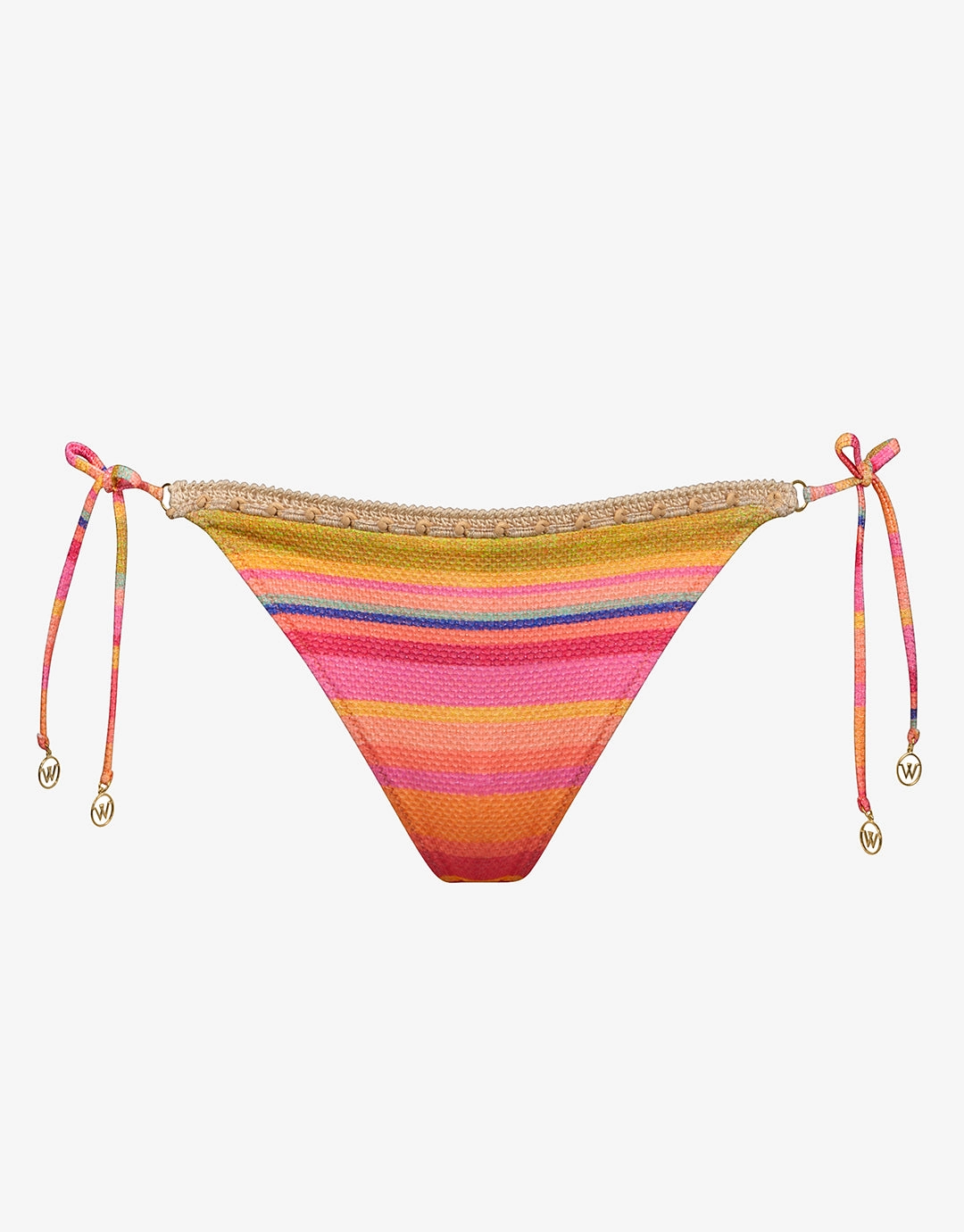 Dopamine Stripe Tie Side Bikini Pant - Dopamine Brights