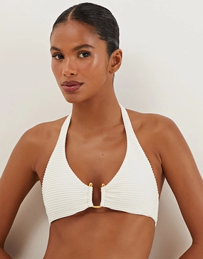 Dune Jill Alanna Bikini Top - White ViX Paula Hermanny - ViX swimwear outlet